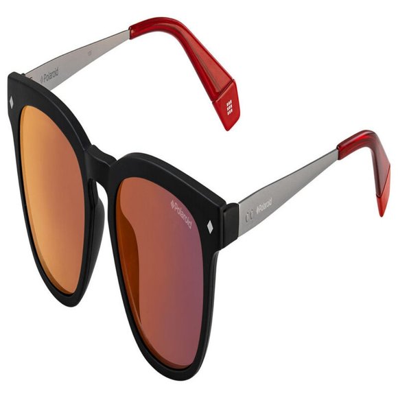 Polaroid Square Unisex Black/Red Acetate Frame